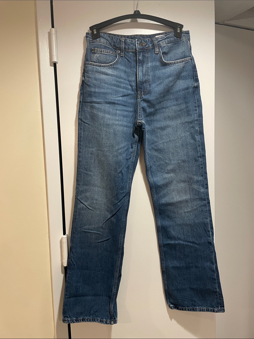 Zara Women Straight Jeans - Medium Blue Wash